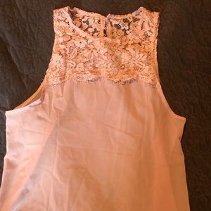 Sheer pink tank top